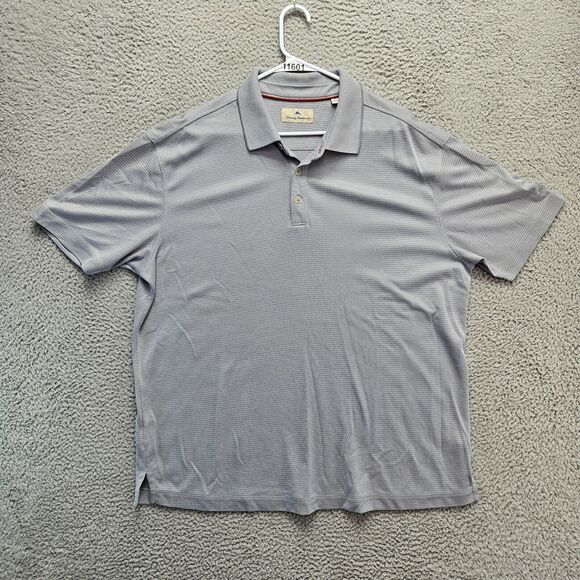 Tommy Bahama Polo Shirt Mens‎ Size XL Gray Short Sleeve - Picture 1 of 9